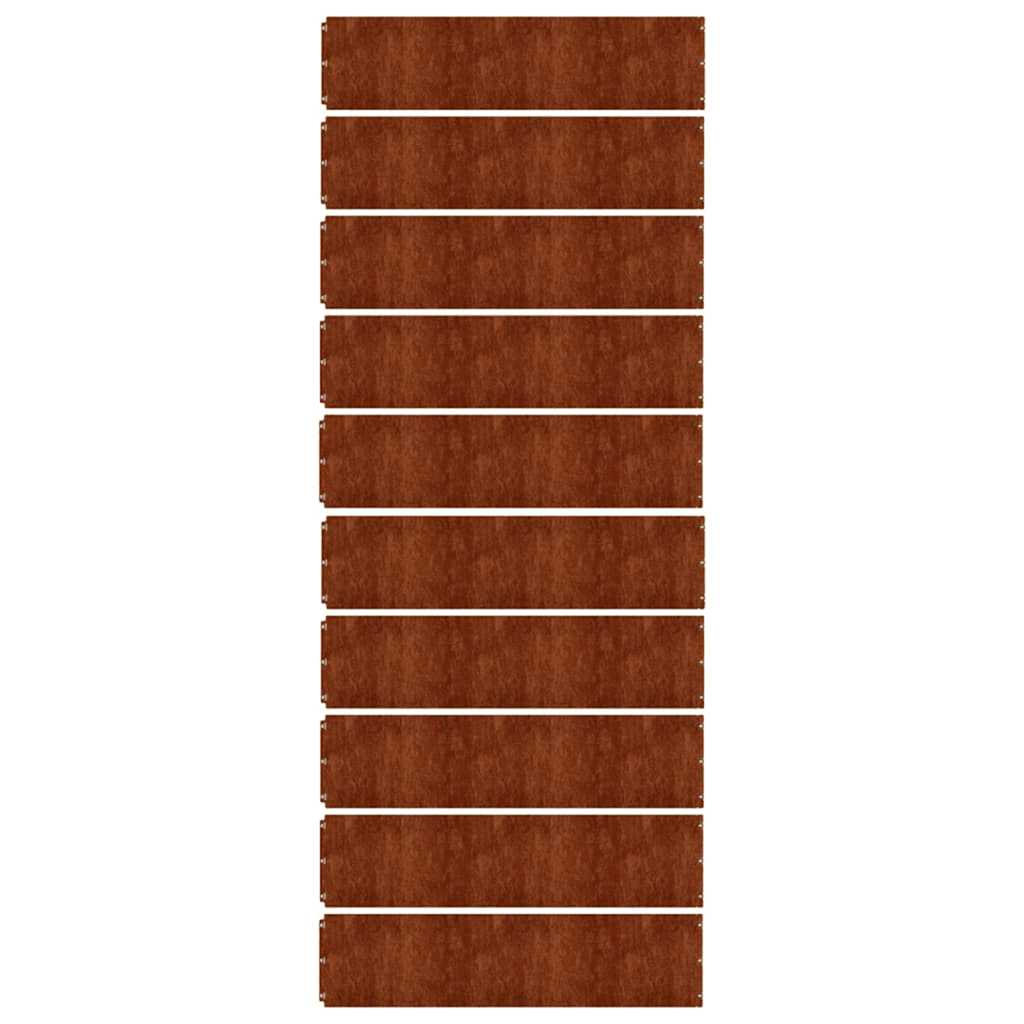Gazonranden 10 stuks 25x103 cm flexibel cortenstaal