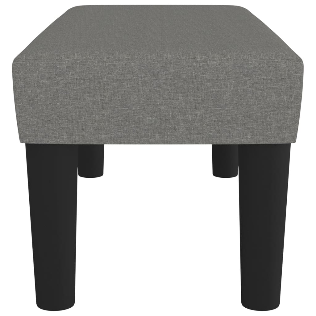 Bankje 70x30x30 cm stof donkergrijs