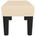 Bankje 70x30x30 cm stof crèmekleurig