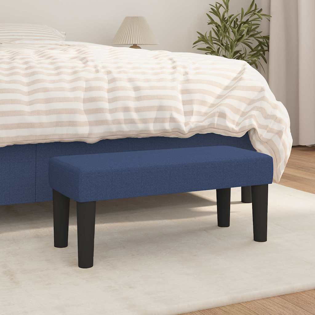 Bankje 70x30x30 cm stof blauw