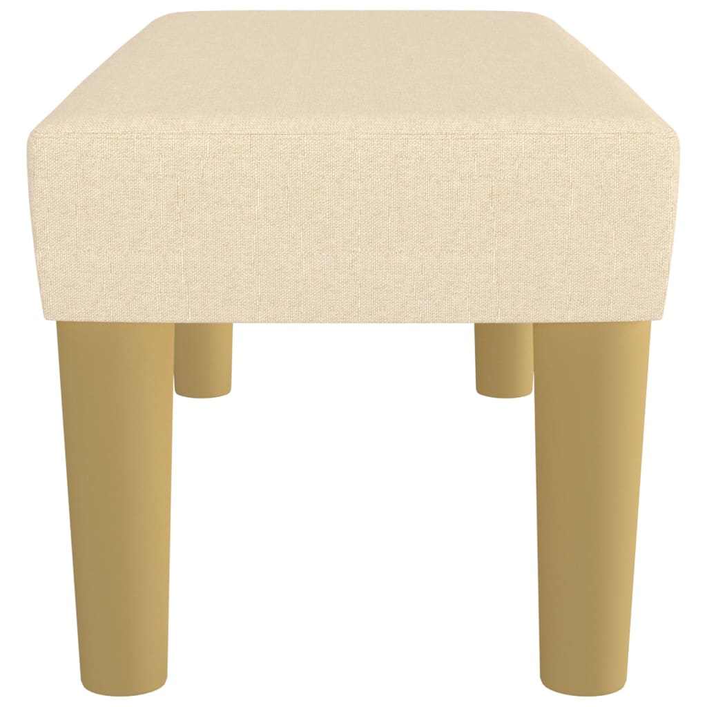 Bankje 70x30x30 cm stof crèmekleurig