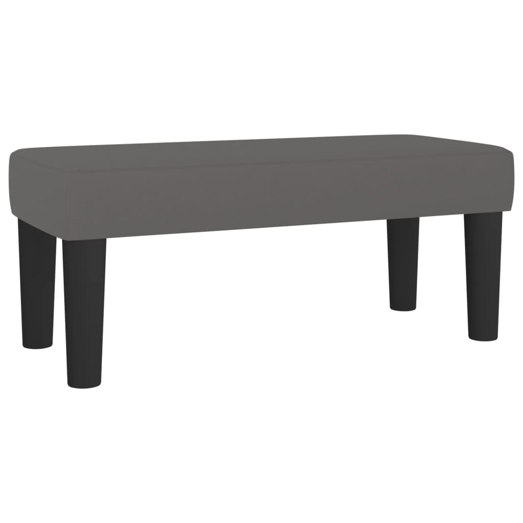 Bankje 70x30x30 cm kunstleer grijs