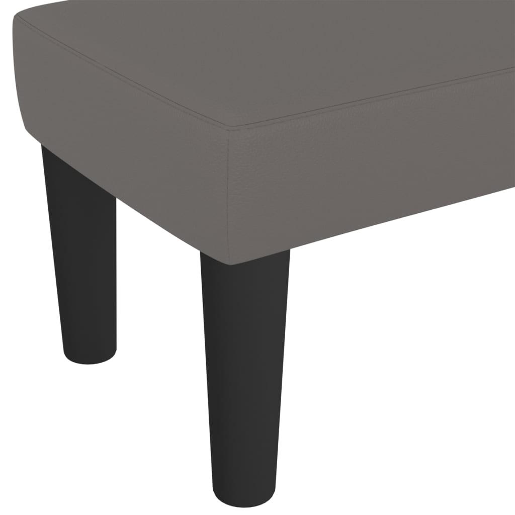Bankje 70x30x30 cm kunstleer grijs