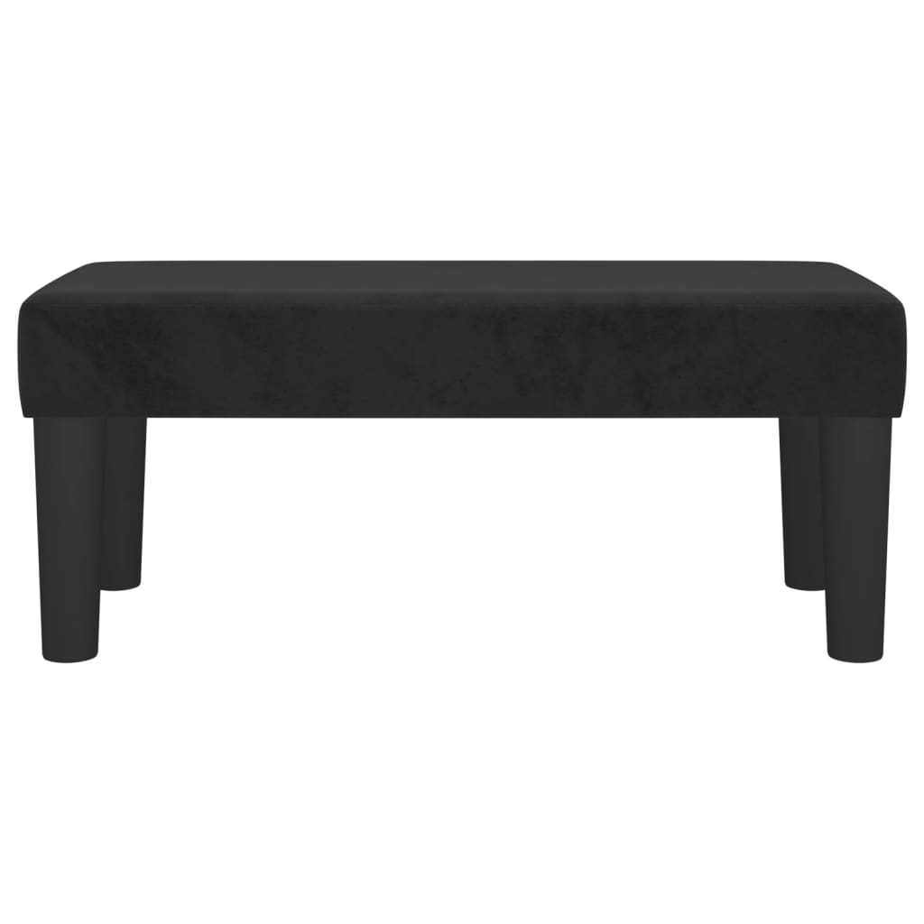Bankje 70x30x30 cm fluweel zwart