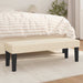 Bankje 100x30x30 cm stof crèmekleurig