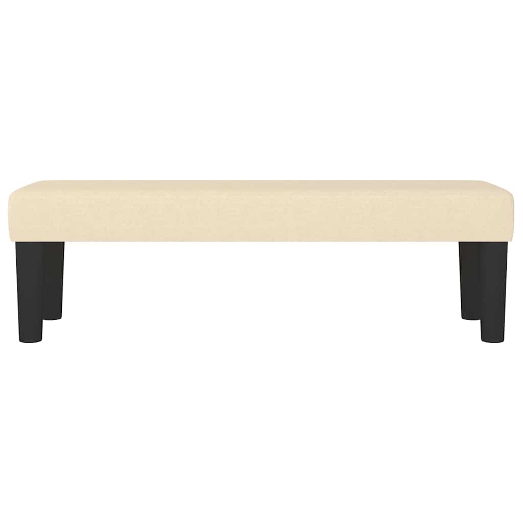 Bankje 100x30x30 cm stof crèmekleurig