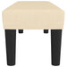 Bankje 100x30x30 cm stof crèmekleurig