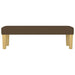 Bankje 100x30x30 cm stof donkerbruin