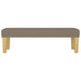 Bankje 100x30x30 cm stof taupe