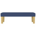 Bankje 100x30x30 cm stof blauw