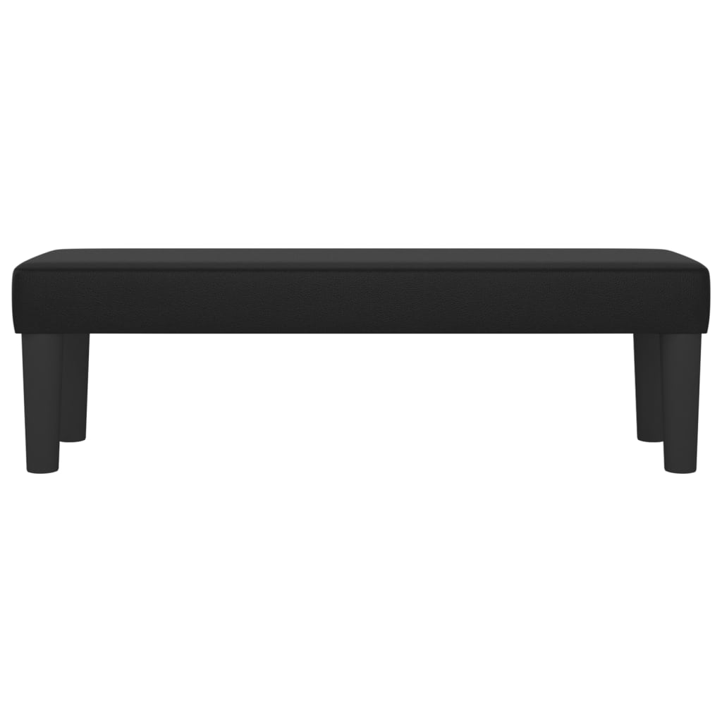 Bankje 100x30x30 cm kunstleer zwart