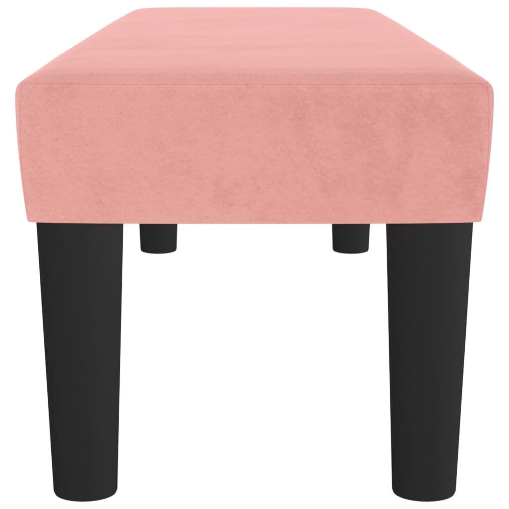 Bankje 100x30x30 cm fluweel roze