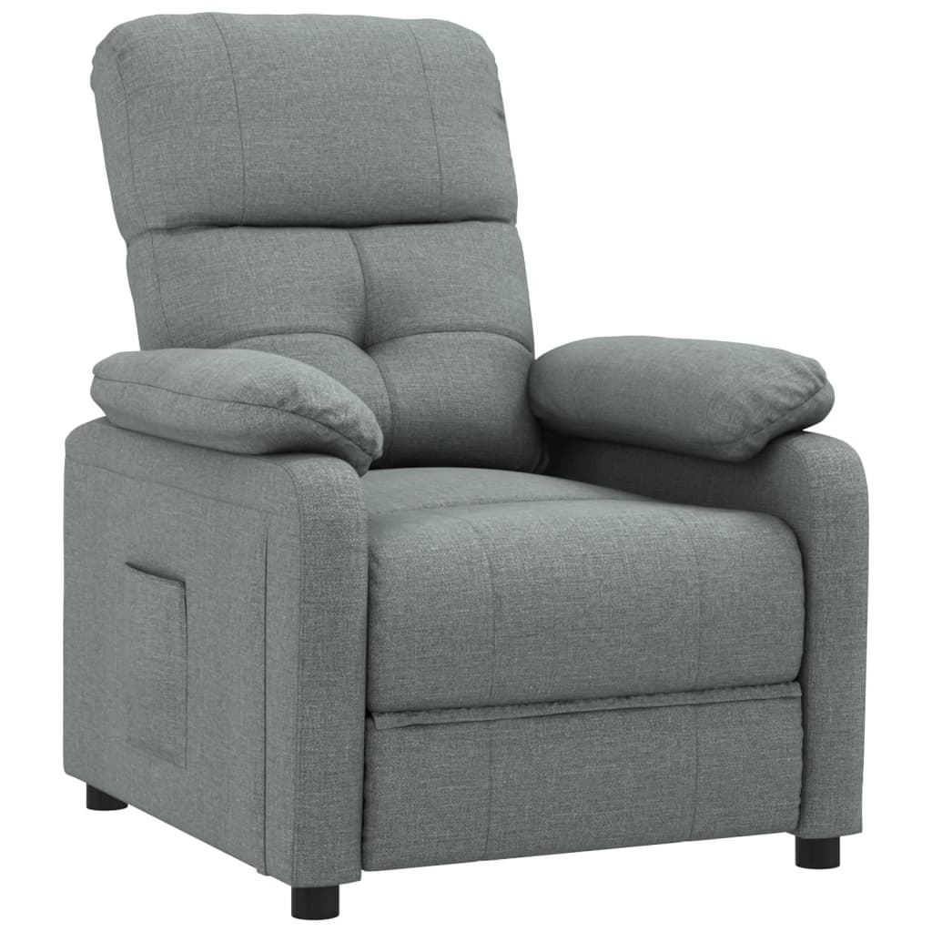Fauteuil verstelbaar stof donkergrijs