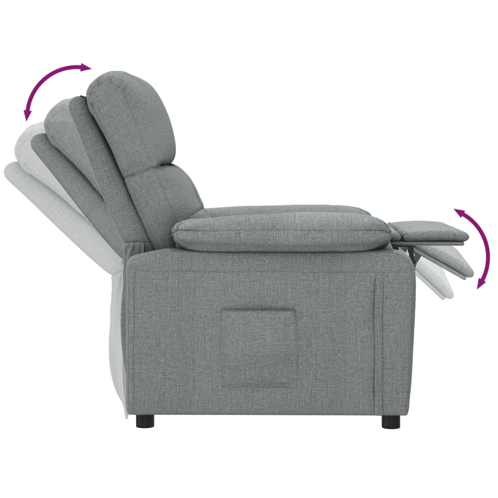 Fauteuil verstelbaar stof donkergrijs