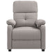 Fauteuil verstelbaar stof taupe