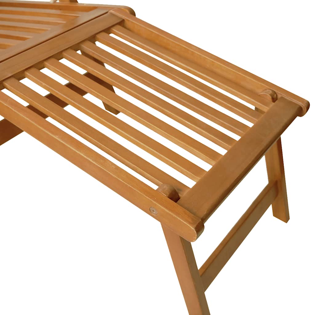 Terrasstoelen 2 st met voetensteun massief acaciahout