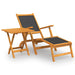 Terrasstoel met tafel massief acaciahout en textileen