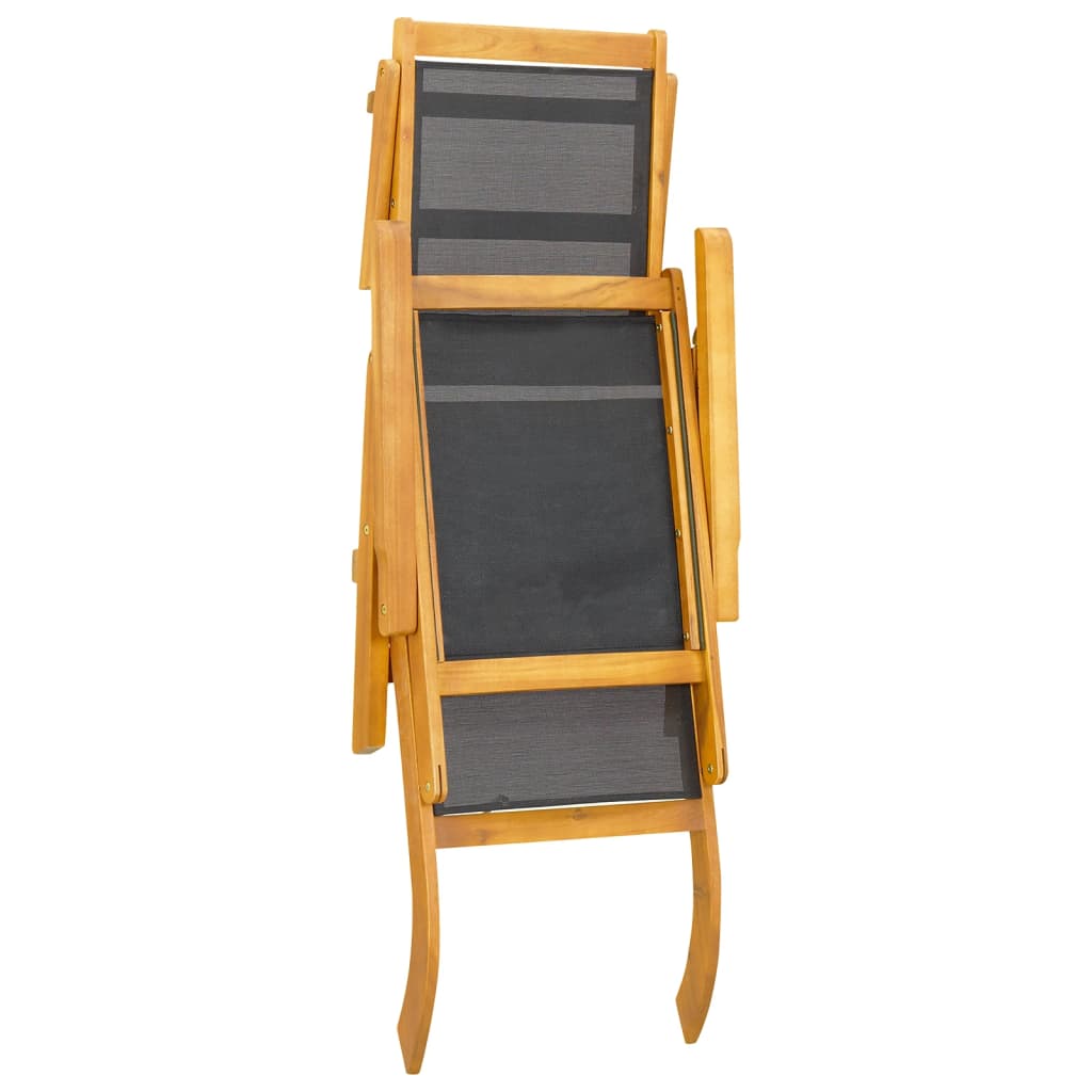 Terrasstoel met tafel massief acaciahout en textileen