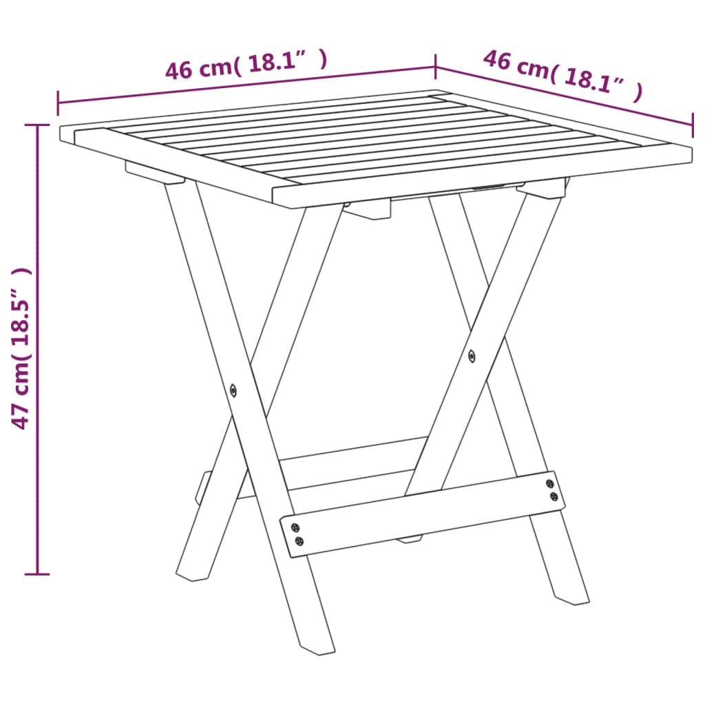 Terrasstoelen met tafel massief acaciahout en textileen