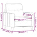 Fauteuil 60 cm stof donkergrijs