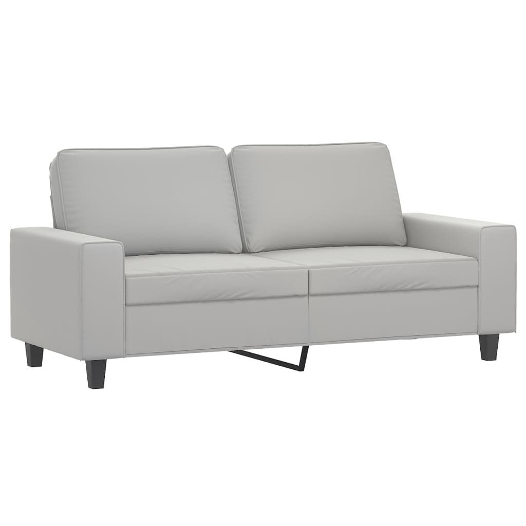 Tweezitsbank 140 cm microvezelstof lichtgrijs