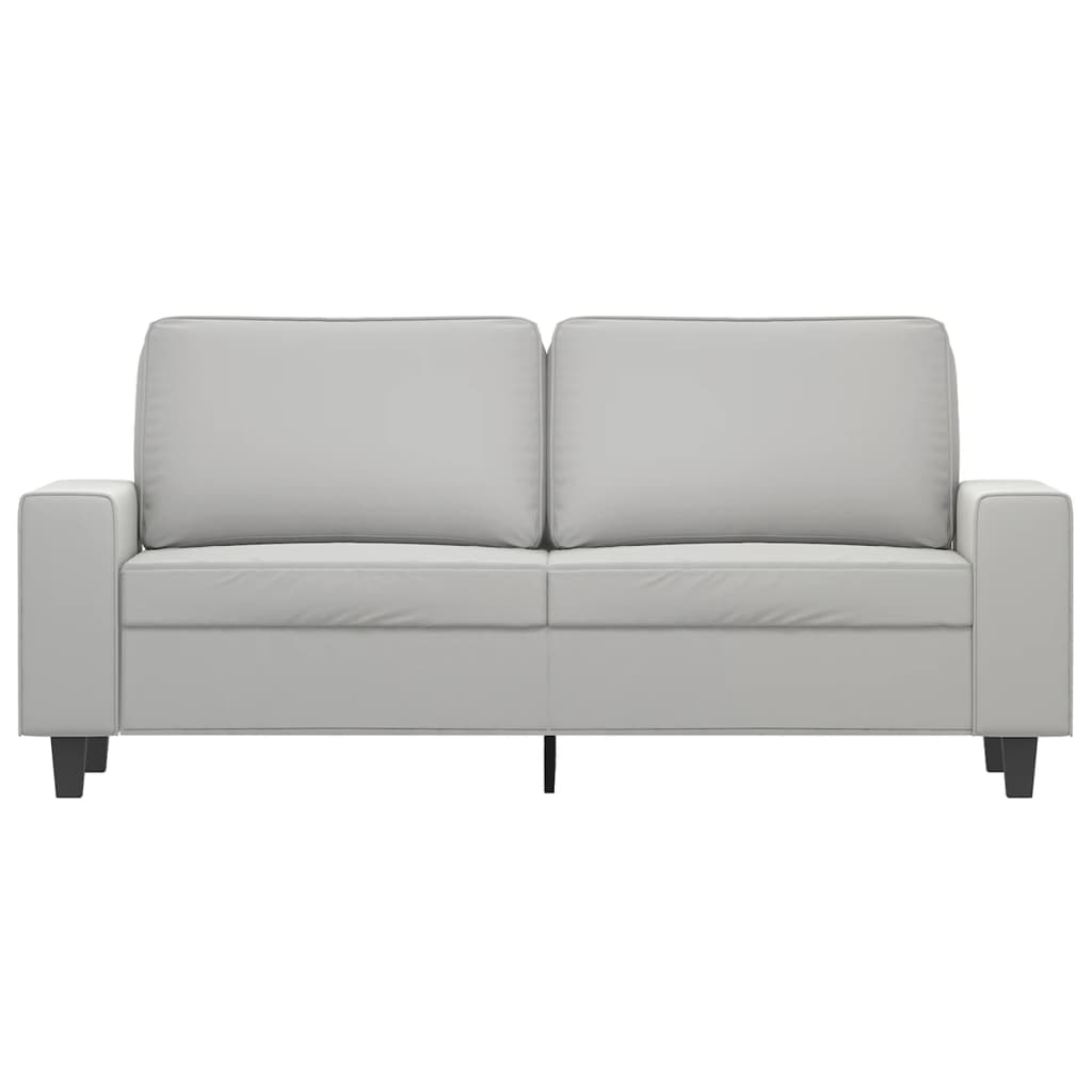 Tweezitsbank 140 cm microvezelstof lichtgrijs
