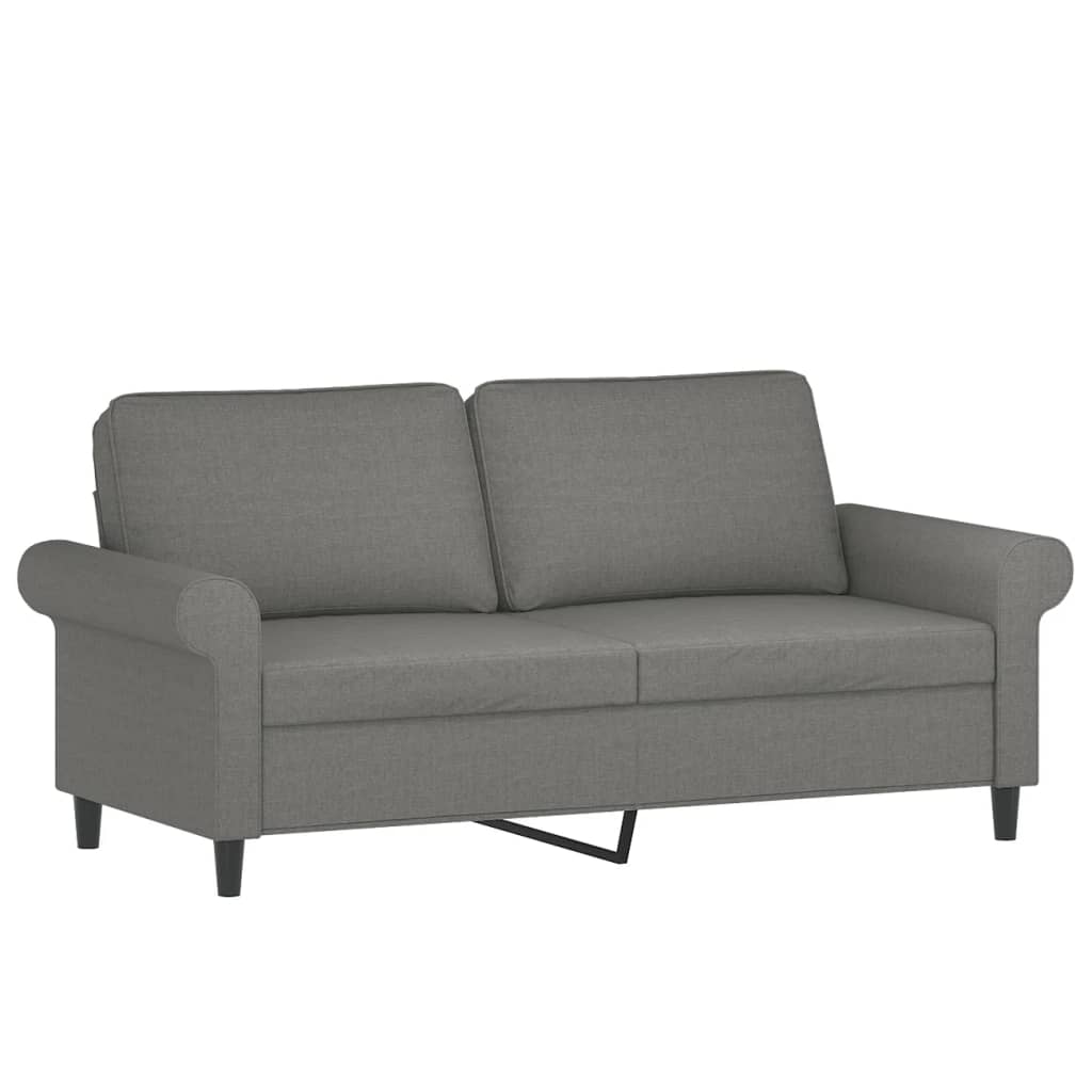 Tweezitsbank 140 cm stof donkergrijs