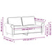 Tweezitsbank 140 cm stof donkergrijs