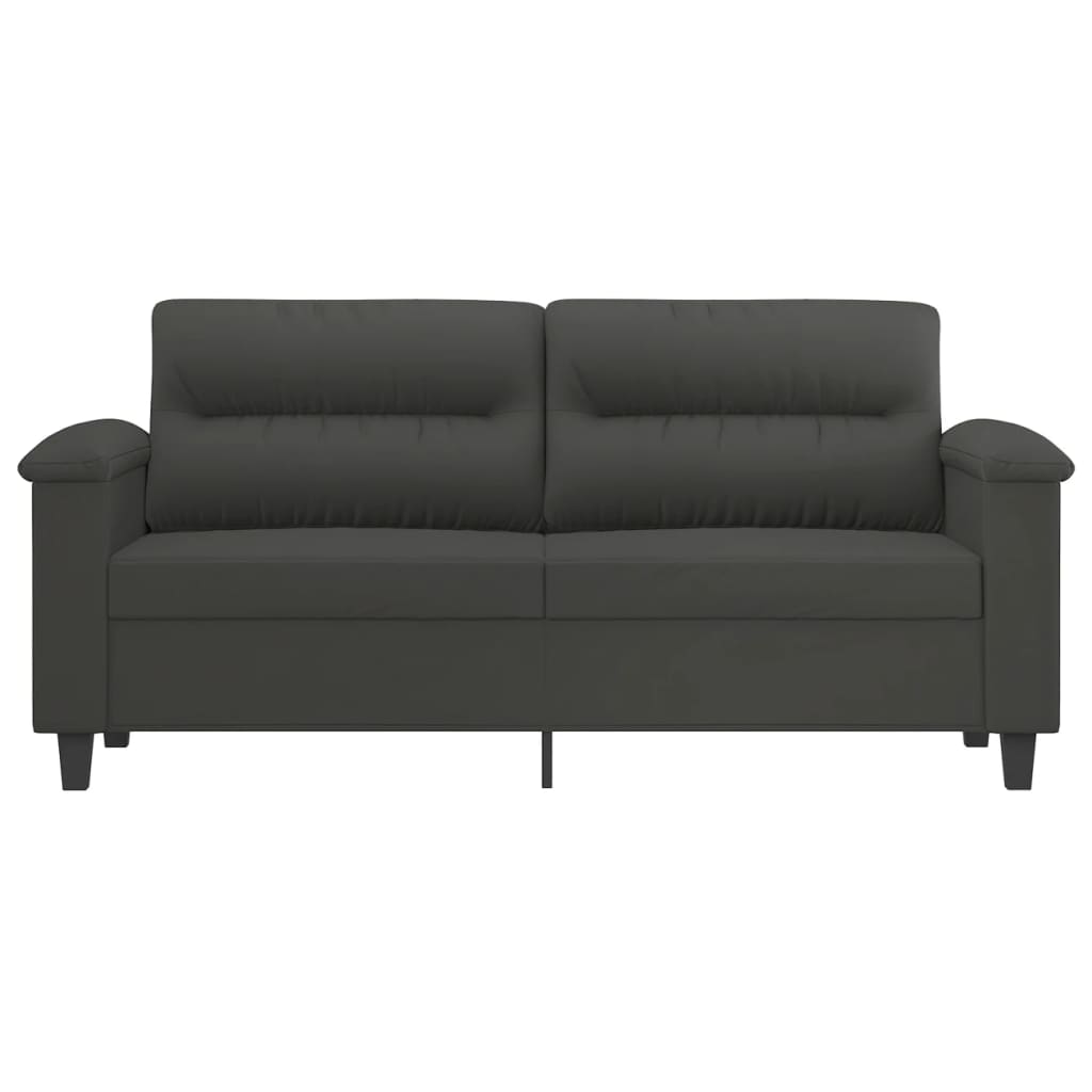 Tweezitsbank 140 cm microvezelstof donkergrijs