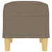 Bankje 70x35x41 cm stof taupe