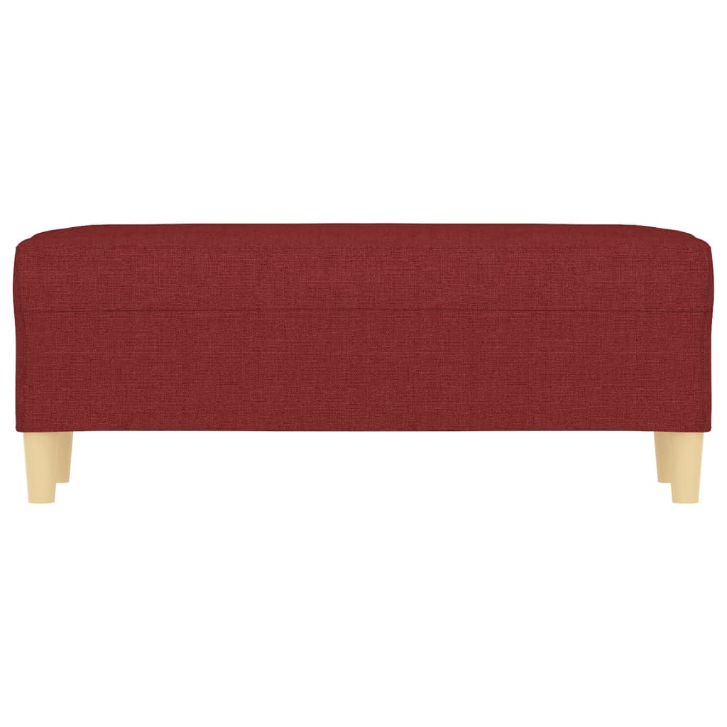 Bankje 100x35x41 cm stof wijnrood