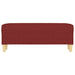 Bankje 100x35x41 cm stof wijnrood