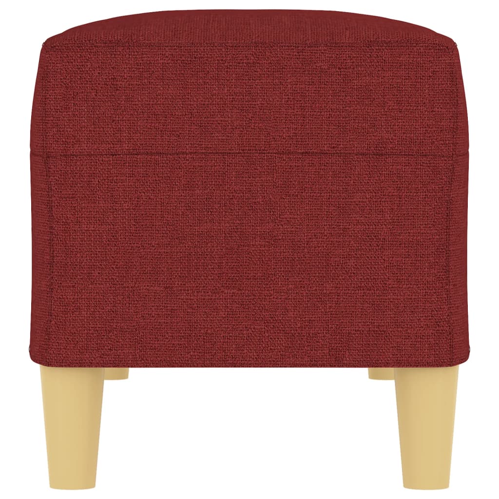 Bankje 100x35x41 cm stof wijnrood