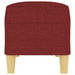 Bankje 100x35x41 cm stof wijnrood