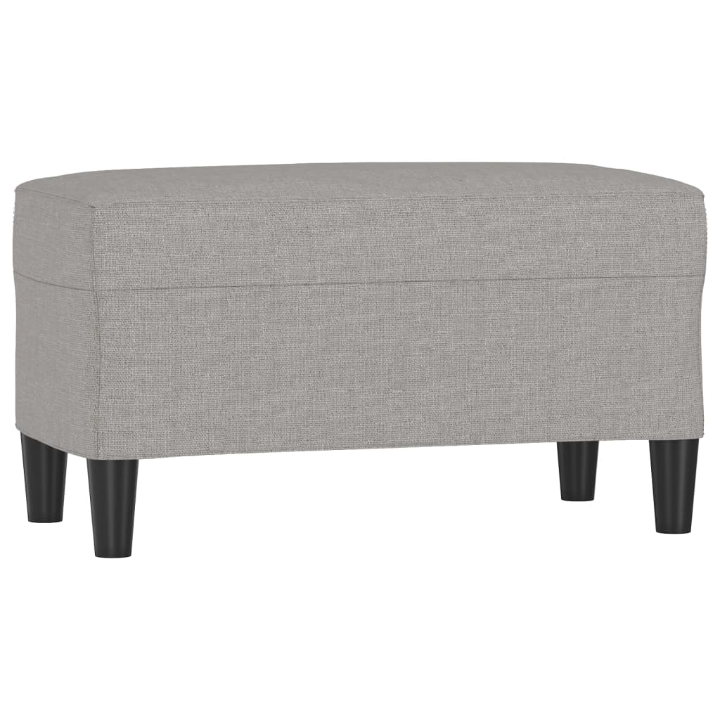 Bankje 70x35x41 cm stof lichtgrijs
