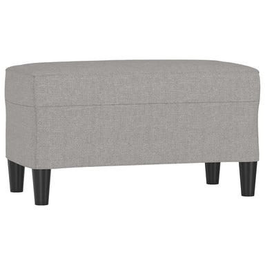 Bankje 70x35x41 cm stof lichtgrijs
