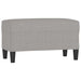 Bankje 70x35x41 cm stof lichtgrijs