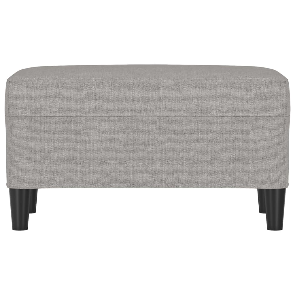 Bankje 70x35x41 cm stof lichtgrijs