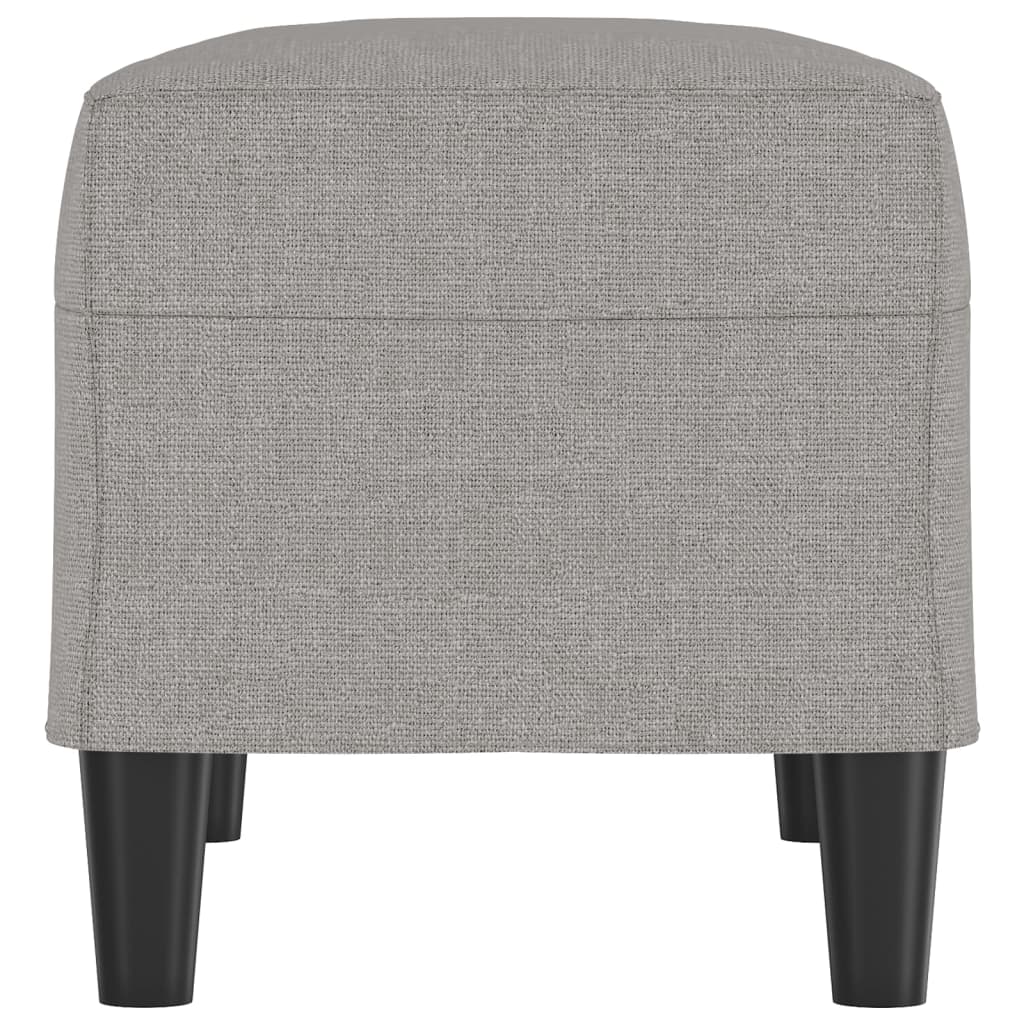 Bankje 70x35x41 cm stof lichtgrijs