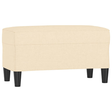Bankje 70x35x41 cm stof crèmekleurig
