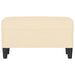 Bankje 70x35x41 cm stof crèmekleurig
