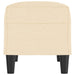 Bankje 70x35x41 cm stof crèmekleurig