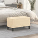 Bankje 70x35x41 cm stof crèmekleurig