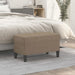 Bankje 70x35x41 cm stof taupe
