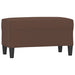 Bankje 70x35x41 cm kunstleer bruin