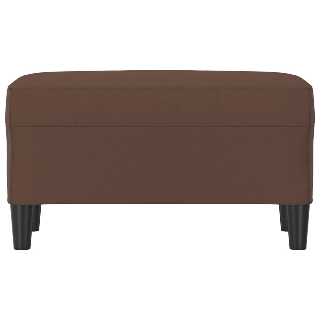 Bankje 70x35x41 cm kunstleer bruin