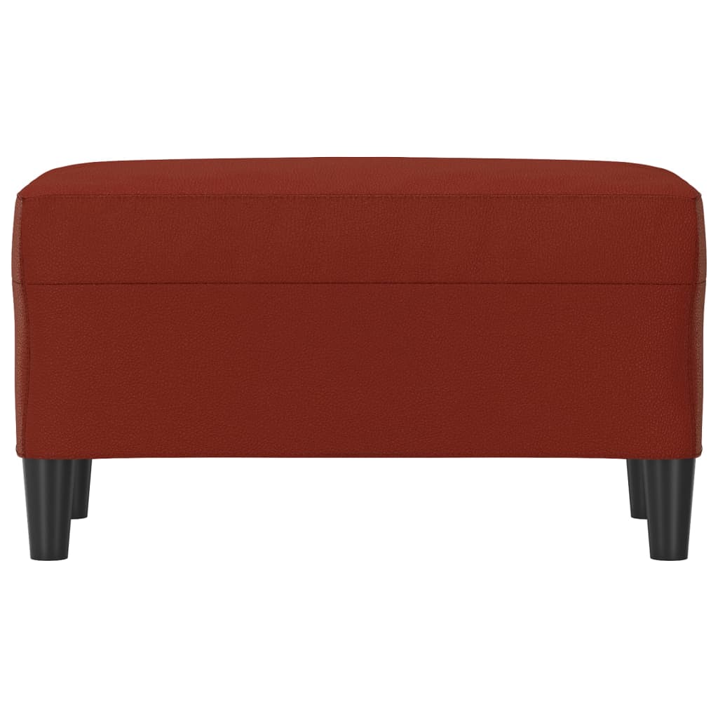 Bankje 70x35x41 cm kunstleer wijnrood