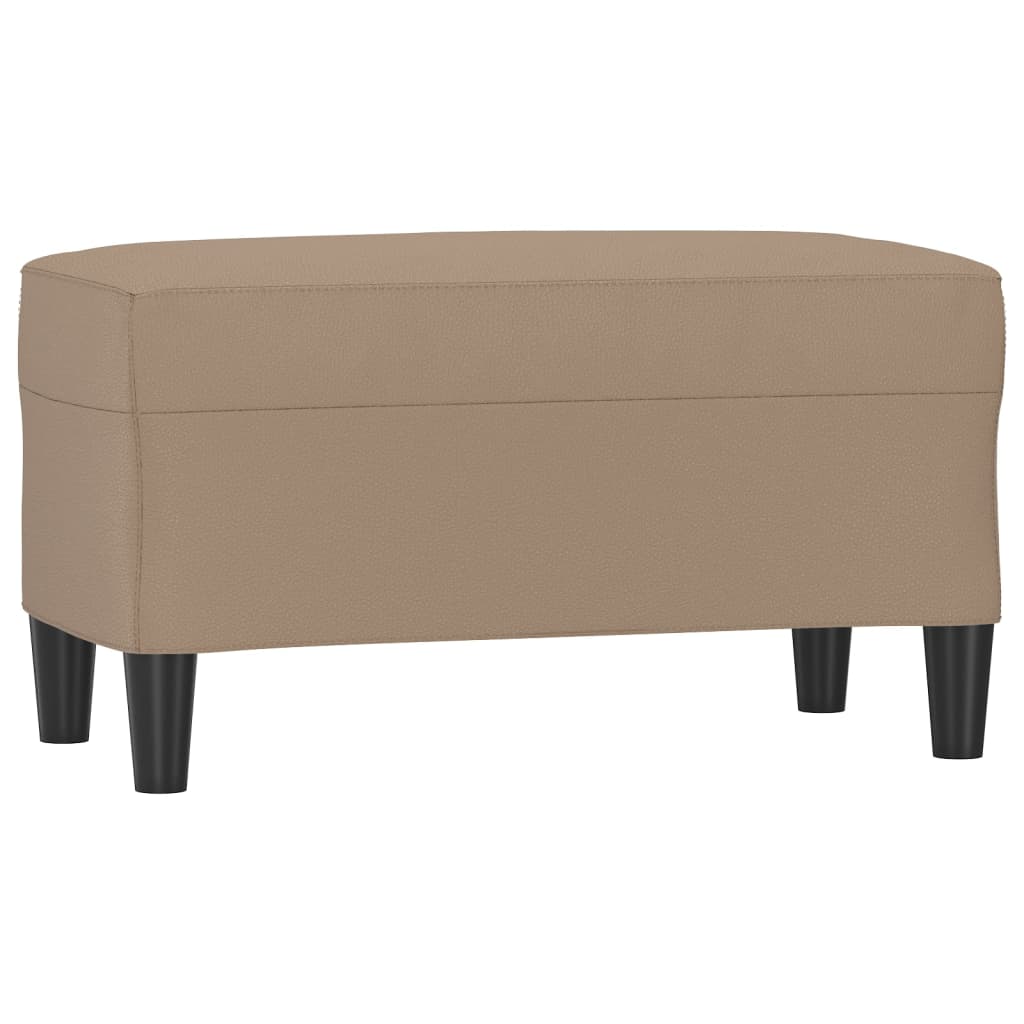 Bankje 70x35x41 cm kunstleer cappuccinokleurig