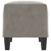 Bankje 70x35x41 cm fluweel lichtgrijs