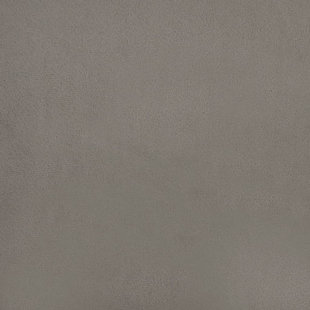 Bankje 70x35x41 cm fluweel lichtgrijs